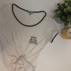 “Enjoy the little things” basic white tee